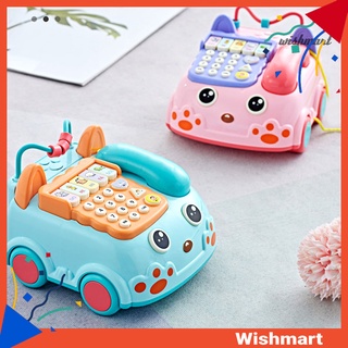 [Wm] más de 3 años de edad niños de dibujos animados del coche teléfono de sonido de la luz golpear un hámster juego de juguete (1)