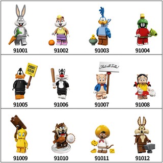 Looney Toons Building Blocks Minifigures Bugs Bunny Cartoon Toys Figure 91001-91012 (2)
