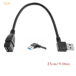 YXA USB 3.0 A Ángulo Izquierdo/Derecha 90 Grados Macho Hembra Cable De Extensión