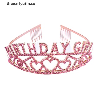 yutin cumpleaños reina/niña faja de satén con corona de cristal mujeres decoración de cumpleaños.