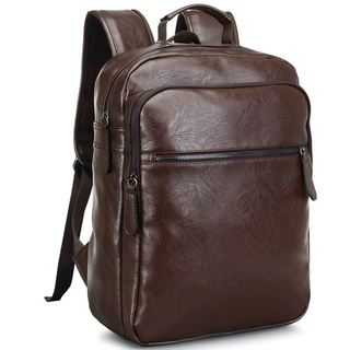 los hombres de cuero mochila de alta calidad de la juventud de viaje mochila de la escuela libro bolsa masculina portátil de negocios bagpack mochila hombro b