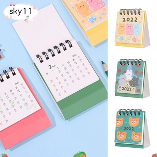 sky home escritorio calendario planificador de mesa mini lindo diario planificador organizador semanal agenda anual adornos de escritorio (1)