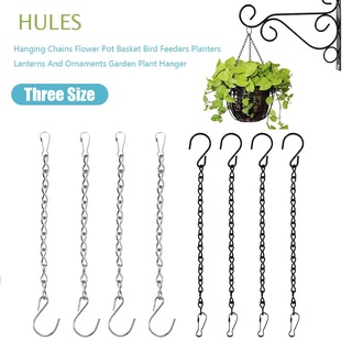 HULES Iron Hanging Chain Bird Feeder Basket Planter Hanger Lantern Ornament Holder Flower Pot Home Garden Tool/Multicolor