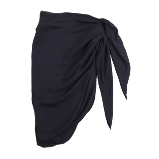 falda yos de chifón para mujer/traje de baño/bikini semi-sheer de color sólido/simple para playa/parches (6)