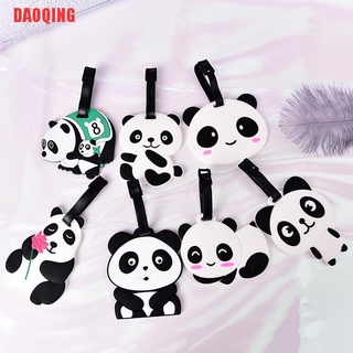 daoqing nuevo lindo oso panda etiqueta de equipaje etiqueta maleta bolsa de identificación etiqueta nombre dirección etiqueta