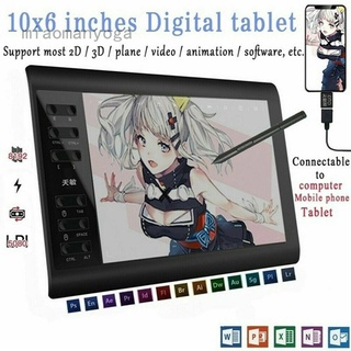Pluma De Presión Para 10 * 6 " IPS HD Gráficos Dibujo Digital Tablet Monitor