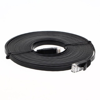Nchxtw Cables De Aurum De Alta Calidad Plana Cat6 Snagless Red Ethernet Cable De Conexión Negro (6)