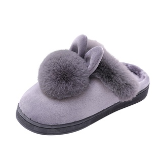 [EXQUIS] mujer invierno hogar peludo orejas de conejo interior zapatillas suave comodidad calzado zapato (5)