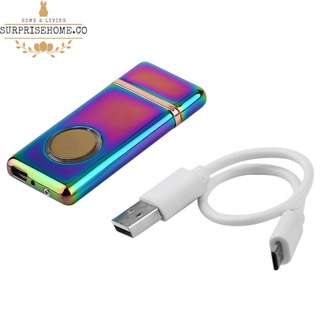Encendedor de cigarrillos eléctrico recargable por USB de doble arco a prueba de viento (1)