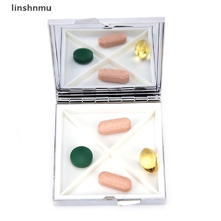 [linshnmu] mini estuche organizador de pastillas de metal para viaje, medicina, vitamina, vitamina, organizador [caliente]