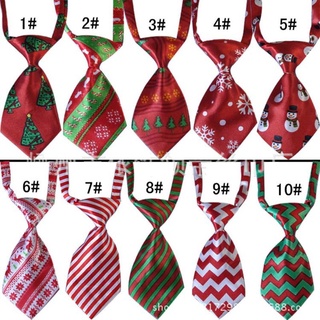 TEKE 10 piezas de corbatas de navidad para mascotas, diseño de gato, perro, navidad, cuello de navidad, diseño de fiesta (9)