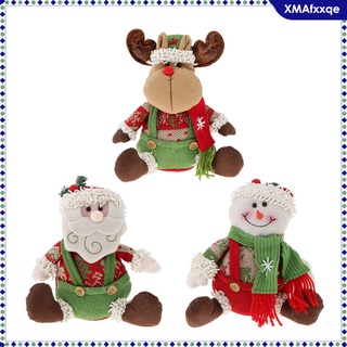 sentado santa claus muñeco de nieve alce muñecas de peluche juguetes de navidad decoración del hogar