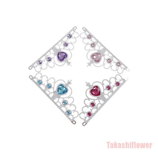Takashiflower 1 set de cristal niñas Tiara corona princesa corona + varita mágica niñas accesorios para el cabello (6)