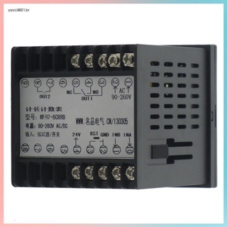 6 contador Digital multifuncional contador de longitud inteligente medidor de longitud LED pantalla AC/DC preestablecido contador de longitud electrónica