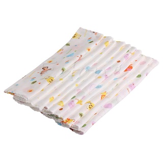 R-r 10 piezas de muselina de gasa recién nacido cuadrada 100% algodón lavado de baño toalla de pañuelo de bebé