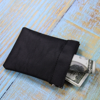 Monedero negro pequeño auriculares monedero bolsa clave de negocios titular de la tarjeta de crédito