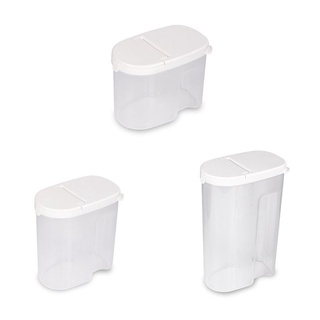Cl [READY STOCK] Clear Plastic Kitchen Food Rice Bean Cereal Flour Grain Snacks Storage Box Container Box Sealed Case