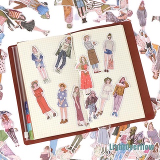 [LightOverflow] 100 unids/pack encantadoras niñas pegatinas álbum de recortes libro de mano moda chica pegatina