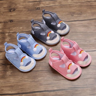 WALKERS Lindo arco iris bebé suela suave sandalias niñas niños transpirable antideslizante zapatos 0-18 meses niño primeros caminantes