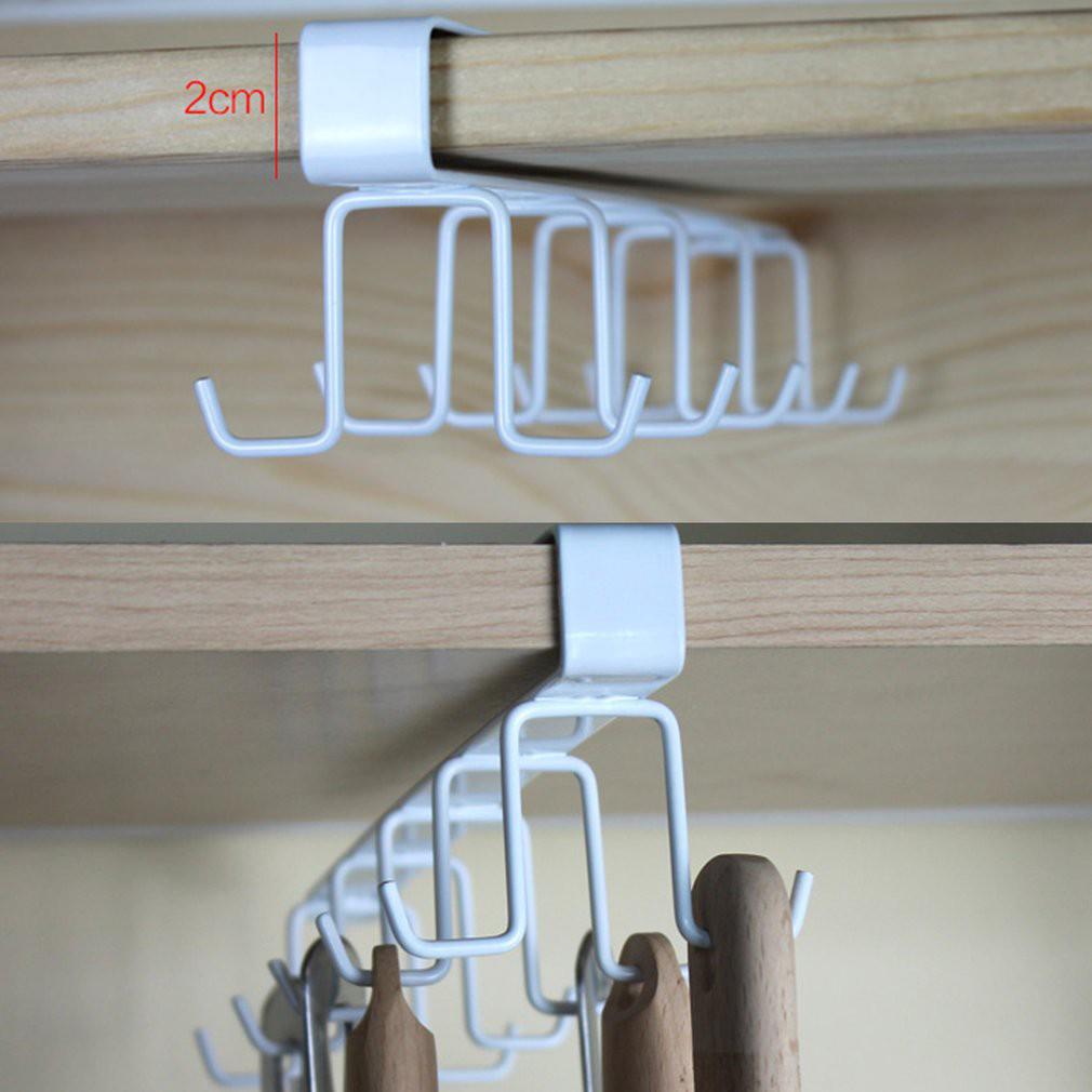 10 ganchos de almacenamiento de cocina estante de Metal armario colgante gancho organizador