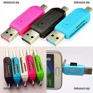 Dht 2in1 Micro USB OTG adaptador SD TF lector de tarjetas para teléfono Android Samsung [MY]