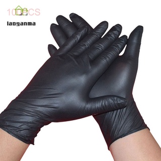 100 guantes desechables sin polvo mecánico nitrilo negro guantes para cocina