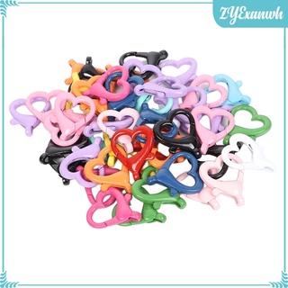 100pcs Plastic Colorful Lobster Clasps for DIY Jewelry Making Findings