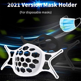 ogiaoholiy 3d máscara de boca soporte reutilizable respiración ayuda máscara de silicona soporte de máscara co
