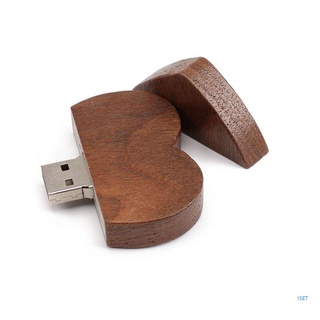 ystde 16/32/64gb usb 2.0 pen drive flash drive pendrive memory stick/wooden heart gift