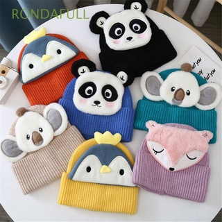 RONDAFULL Cute Baby Hat with Animal Face Accessories Warm Kids Knitted Hat Winter Cartoon Lovely Soft Animal Pattern Beanie Caps for Girls Boys/Multicolor