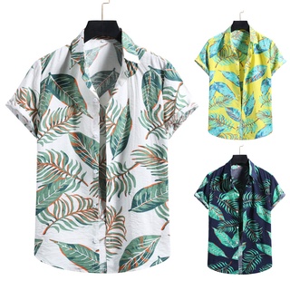 Hbinbinx-x-x Camiseta hawaiana Casual De Mangas cortas con estampado Floral hawaiano Para verano