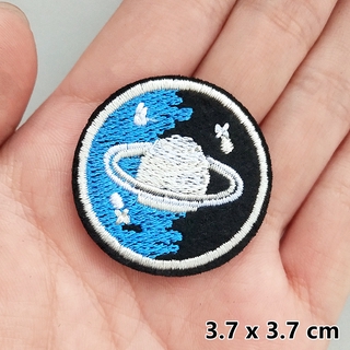 Astronauta Rrocket bordado parches de hierro en parches bordados insignia apliques para ropa nave espacial pegatinas (9)