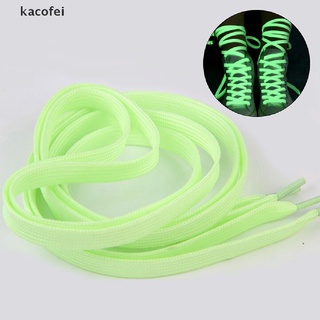 [kacofei] 1 par de cordones luminosos planos zapatillas de deporte de lona cordones fluorescentes