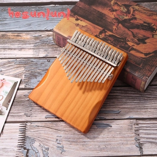 [hosunlunl] instrumento Musical de percusión Kalimba de madera de pino, 17 teclas, Piano dedo pulgar (1)
