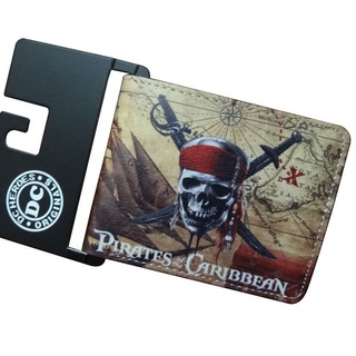 Anime Wallet Pirates Of The Caribbean Wallet Skull Print Short Wallet Wallet