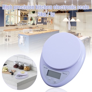 báscula digital electrónica de 5 kg/1 g escala de cocina precisa de alimentos con pantalla lcd para cocina oficina (1)