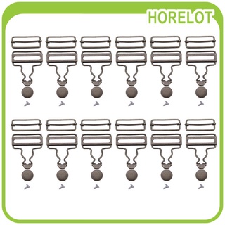 (Horalot) 12 juegos hebillas rectangulares jardineras De Metal tirantes sujetadores De Metal sujetadores De botones Para hombres