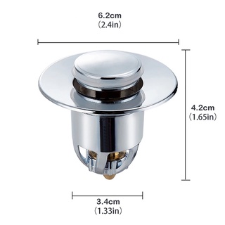 Universal stainless steel basin plug-in drain filter/shower sink filter kitchen and bathroom anti-clogging accessories pop-up bouncing core 1PC (1)