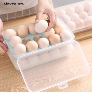 [xiaoyanwu] caja de almacenamiento de huevos transparente contenedor de almacenamiento de alimentos refrigerador caso de alimentos caja de plástico [xiaoyanwu] (4)