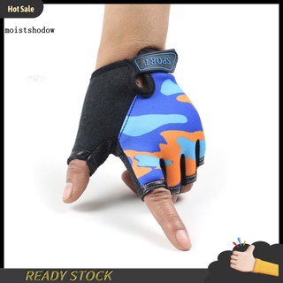 mw- guantes de medio dedo de camuflaje para deportes al aire libre ciclismo antideslizantes a prueba de golpes