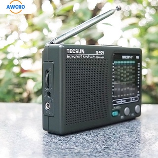 Radio Portátil FM MW (AM) SW (Wave Corta) 9 Bandas Receptor Mundial TECSUN R-909 AWORO