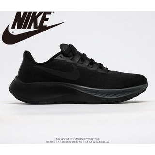 Promoción [Disponible En Inventario] Nike Air Zoom Pegasus 37 Todos Los Negros Zapatillas De Deporte 0Z3O