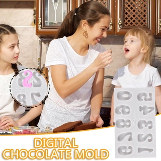 0-9 molde digital de chocolate fondant pastel de silicona molde diy decoración de hornear herramienta