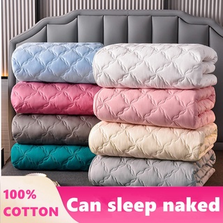100% algodón acolchado sábana de cama de una sola pieza de algodón colcha Simmons cubierta protectora antideslizante funda de colchón 360 paquete completo sábana de cama puede dormir desnudo (1)