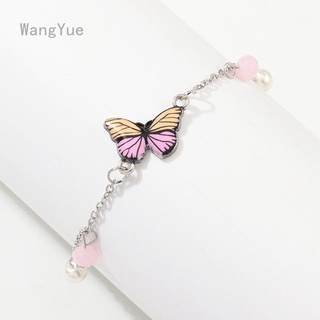 Wangyue linda mariposa pulsera para mujer moda pulsera joyería regalos