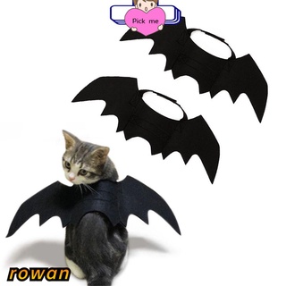 Fila lindo gato disfraz accesorios mascota ropa gato alas gato chaleco alas murciélago demonio mascota suministro perro alas decoraciones de Halloween