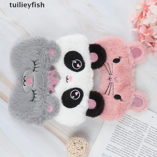 tuilieyfish - máscara de ojos de felpa para mujer, diseño de panda blanco, parche para ojos, máscara de sueño, regalo co (1)