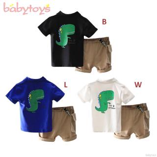 verano bebé niños traje polo camiseta de manga corta tops blusa camiseta+pantalones cortos niños casual trajes conjuntos (1)
