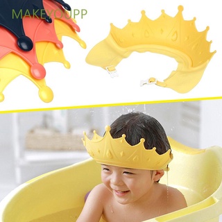 MAKEYOUPP Cartoon Shampoo Cap Toddler Kids Wash Hair Cover Eye Ears Protection Crown Bath Baby Care Adjustable Shower Hat/Multicolor