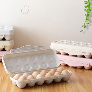 Kkt - recipiente de almacenamiento de huevos de plástico (12/18, bandeja de huevo con tapa, caja de almacenamiento de huevos para refrigerador (rosa/blanco) (7)